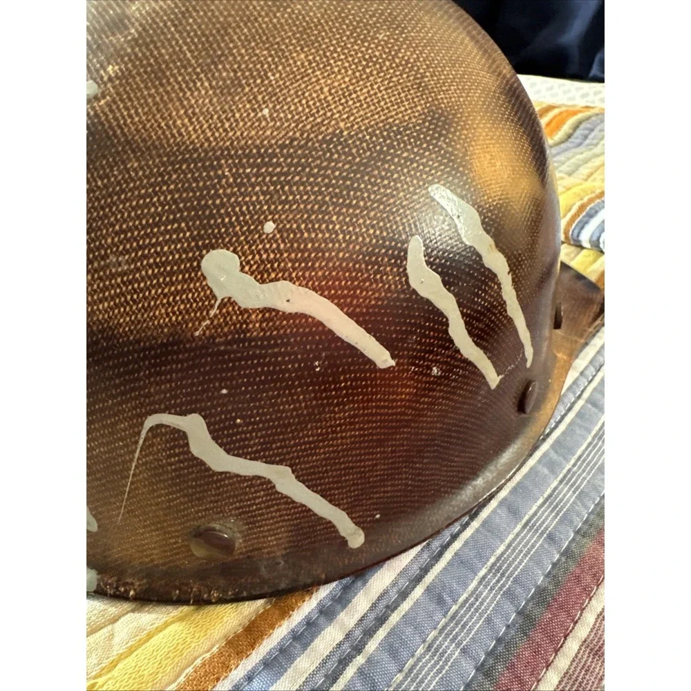 Vtg 1950s MSA Skullgard Steel Workers Coal Miners Fiberglass Hard Hat Used
